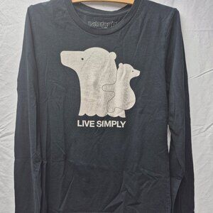 Patagonia Medium Black Long-Sleeve T-Shirt Polar Bears